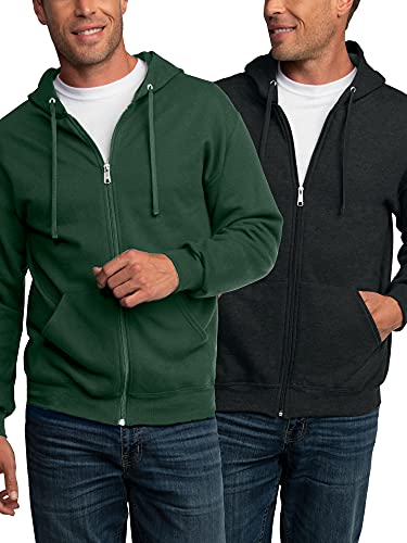 Full Zip - 2 Pack - Black Heather/Dark Green Full Zip - 2 Pack - Black Heather/Dark Green